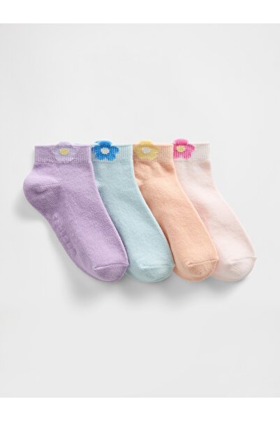 GAP Bebek Çok Renkli Papatya Ankle Çorap Seti (4’lü)