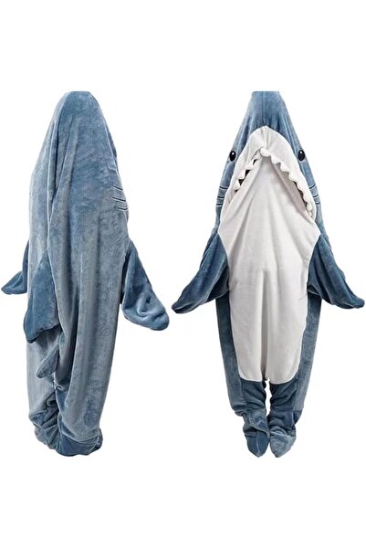 Arabest Shark Blanket Hoodie, Flannel Onesie Wearable Blanket, Sleeping Bag C...