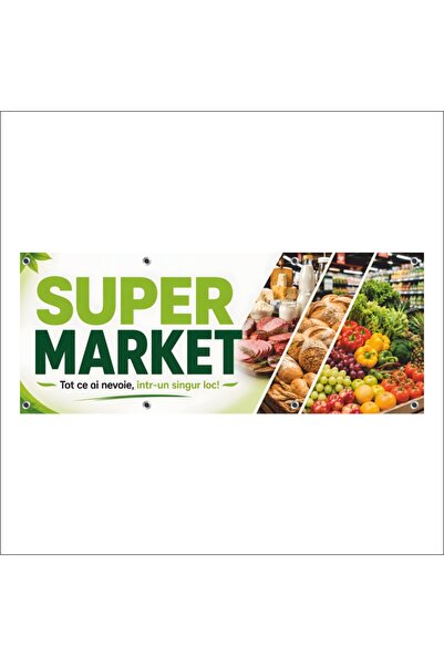 media Banner MEDIA, "Super market" model3, 300 x 120 cm, de exterior