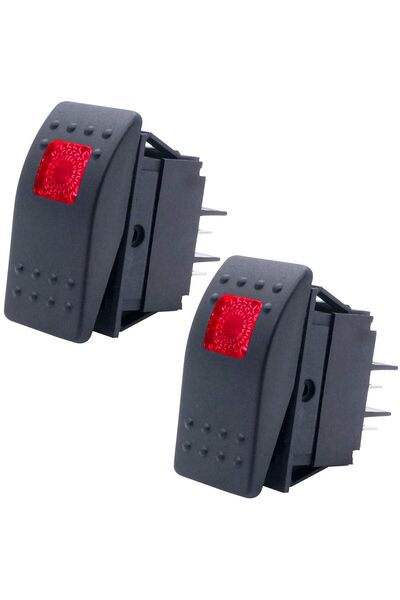 OEM Comutator basculant iluminat marin 12V 20A cu 4 pini, Pornit/Oprit, cu LE...