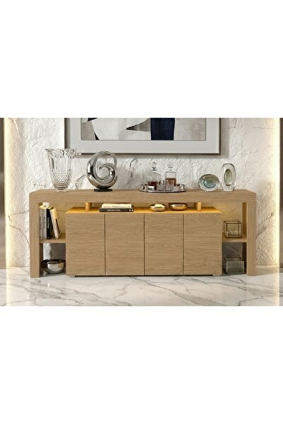 Vivense BURC LEDLİ TV ÜNİTESİ, MEŞE, 200 CM