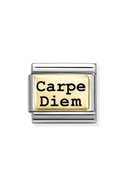 NOMİNATİON Composable Classic “Carpe diem” Yazılı, Çelik ve 18 Ayar Altın Cha...