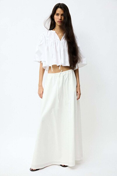 H&M Cotton poplin maxi skirt