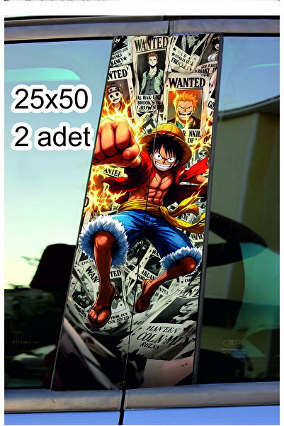 ESLEM Car Door Wrapping Foil One Piece Luffy Wanted Patterned Auto Sticker Ri...