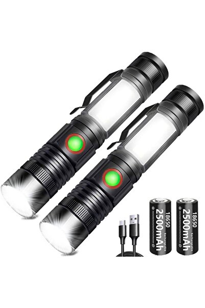 OEM Φακός LED 2000 Λούμεν Επαναφορτιζόμενος Τσέπης με Μαγνήτη και Φως Εργασία...