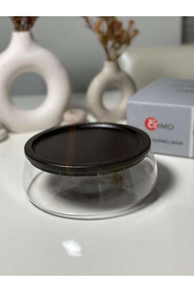 Como 19*7 cm Glass Presentation Bowl with Acacia Lid