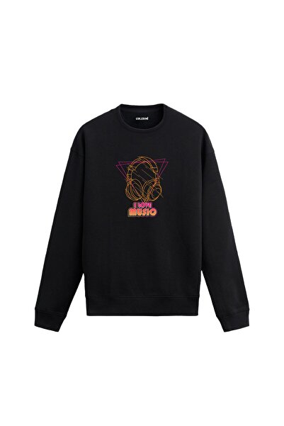 Colermi Music Themed Sweatshirt - I Love Music