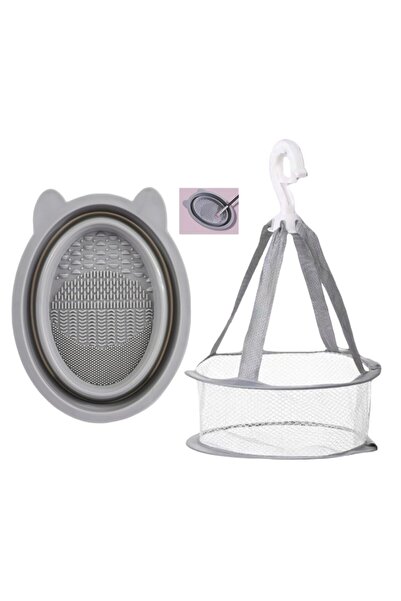 Arabest Silicone Makeup Brush Cleaner Mat,Pink,Foldable Portable Bowl,Beauty ...