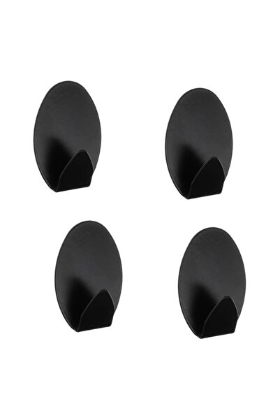 OEM Cârlige Autoadezive, Negru, Ø3.5x5cm, 5cm, 4
