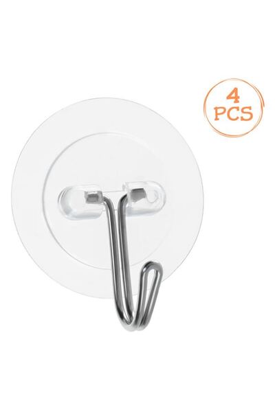 OEM Cârlige Autocolante Decorative, Seethrough, 4x4cm, 4cm, 4