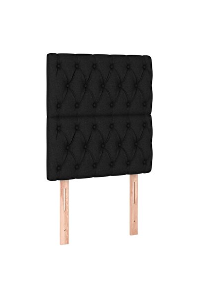 vidaxl Tăblii de pat, 2 buc, negru, 80x7x78/88 cm, textil