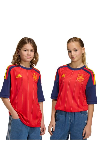 adidas Kırmızı Erkek Çocuk Çizgili T-Shirt JZ5757 RFEF H JSY Y