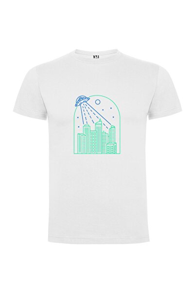 iLovePrints Neon Alien Skyline Tshirt
