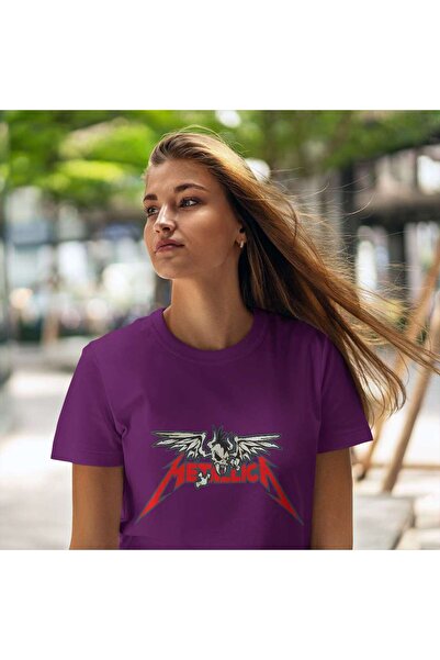 iLovePrints Metallica Skull with Wings Logo Tshirt