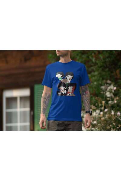 iLovePrints Abstract Portrait of The Beatles Tshirt