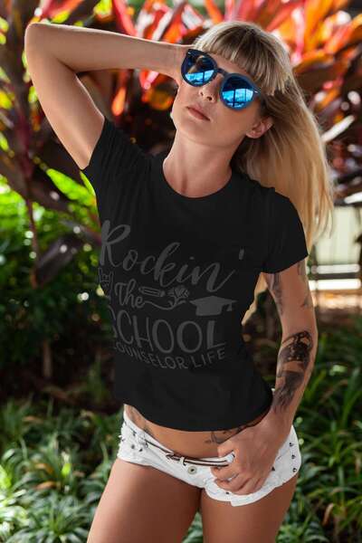 iLovePrints Rockin' the School Counselor Life Tshirt
