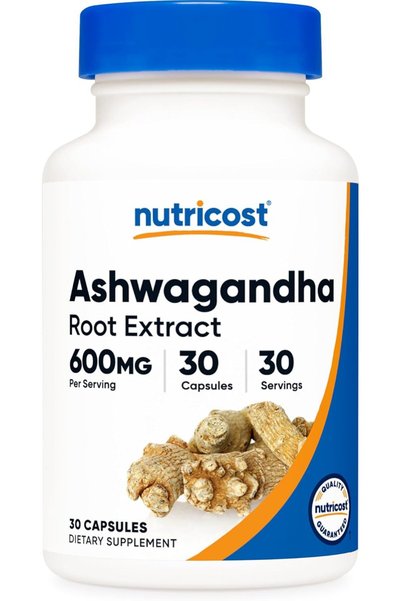 Nutricost Ashwagandha Root Extract Herbal Supplement 600mg, 30 Capsules - Veg...
