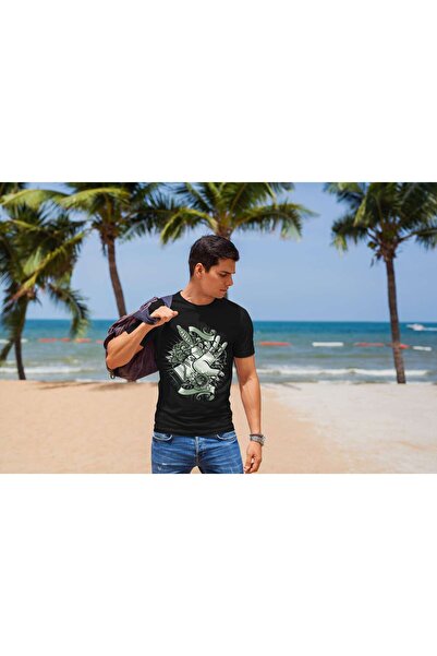 iLovePrints Illustration of a Hand, Sword, and Roses Tshirt
