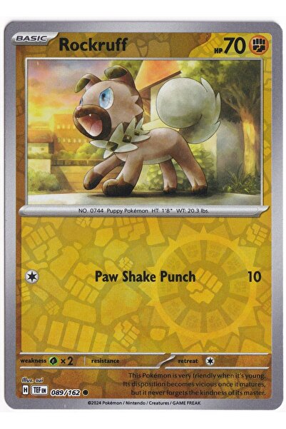 Pokemon Rockruff [Reverse Holo] 089/162 - Temporal Forces - Card (Mint)