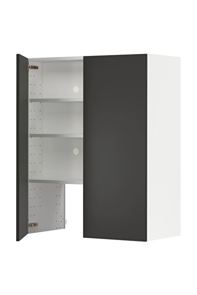 IKEA METOD Mutfak Duvar Dolabı, NICKEBO mat antrasit, G80.0 x D38.6 x Y100.0 ...