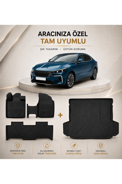 Rizline T10F 2025 Sonrası Havuzlu Paspas ve Bagaj Havuzu