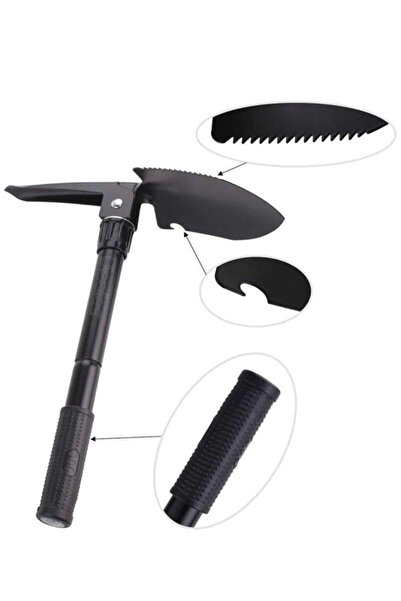 ARMÜZ Foldable Camping Shovel Small Digging Shovel Set with Compass
