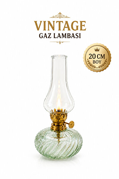 Arkhelais Gaz Lambası - Vintage Gaz Lambası - Dekoratif Cam Gaz Lambası - Nos...