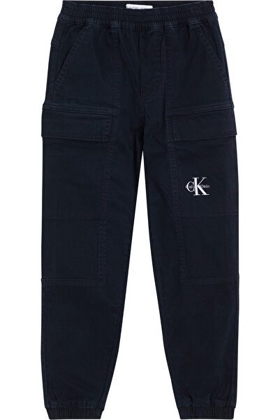 Calvin Klein Erkek Çocuk Essential Siyah Kargo Pantolon