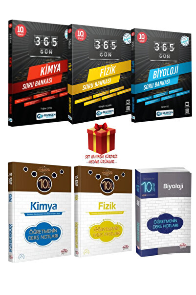 Gezegen Yayıncılık 10.Sınıf 365 Gün Kimya-Fizik-Biyoloji Soru Bankası + Öğret...