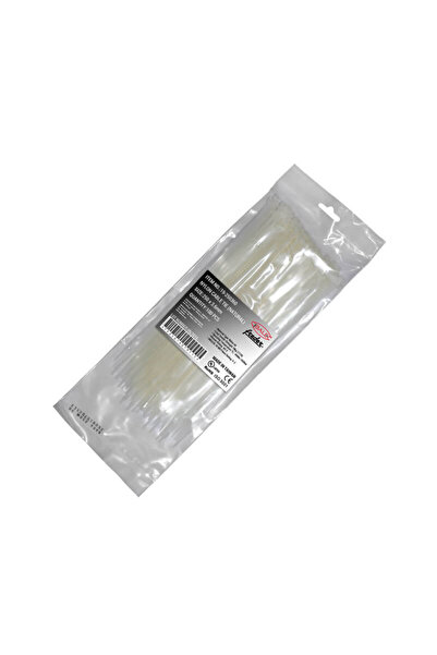 Generic Διάφανα Λευκά Δεματικά καλωδίων - tire up, 250 x 3,6 mm, 100τμχ