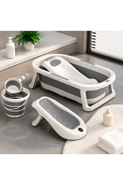 Warehouse Baby Bathtub Foldable Baby Bath Tub Set with Accessories Foldable B...