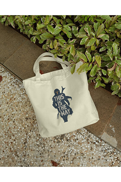 buzagi tasarım ürünleri Star Wars Zippered Lined Gusseted Canvas Bag 35 X 40 cm