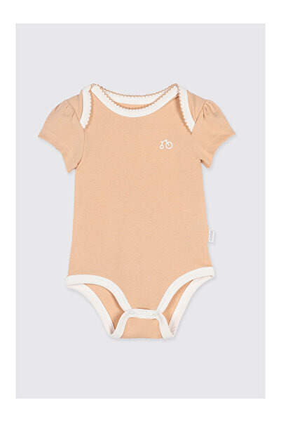 LC Waikiki Nevavm Farklı Liberty Fabric Piping Detailed Newborn Bodysuit