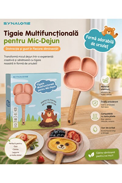 SUPERMEMO Tigaie Multifuncțională Ursuleț Chef – Mic Dejun Creativ pentru Copii