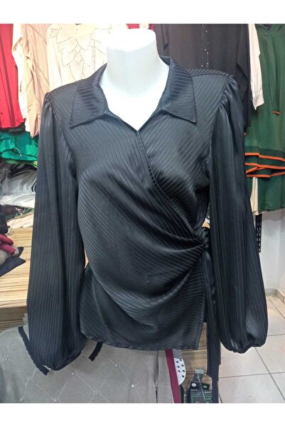 MODA Yan Bağcıklı Yakalı Bluz