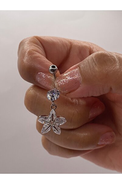 kurukafagift Göbek Piercing Çiçek Piercing Sallantılı