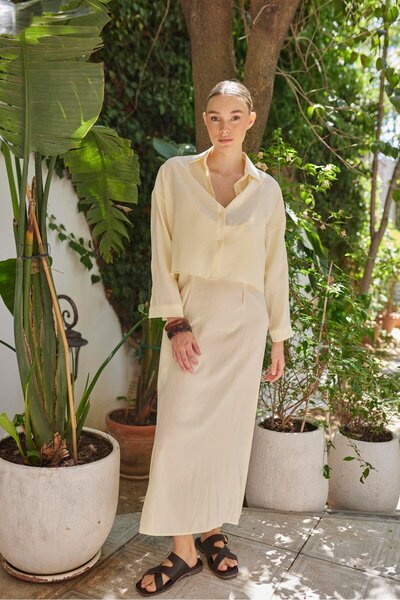 Suziş Yellow Askili Dress Shirt Double Suit 51153