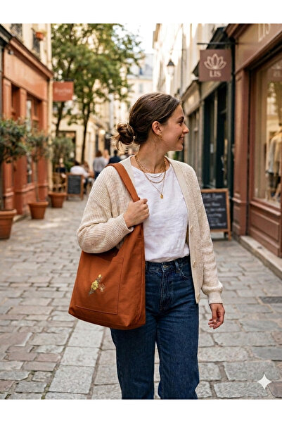 LTS bag Linen Tote Shoulder Bag, Hobo Bag, Black Cloth Bag