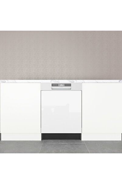 HOMECONOM Yarı Ankastre Bulaşık Makinesi Kapağı 60 cm Parlak Beyaz MDF Lam