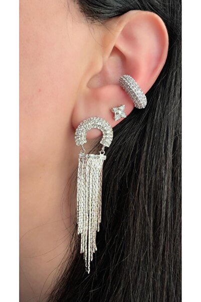 Store Diva Charm Elegant Stylish Women's Earrings Silver