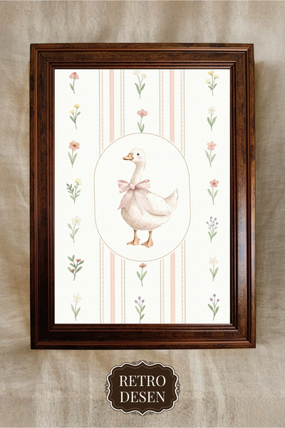 Retro Çerçeveli Çocuk Odası Tablosu, Bebek Odası Tablosu, Çocuk Odası Duvar D...
