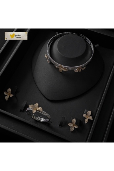 jewelrystore طقم اكسسوارات بدقه الالماس مع العلبه