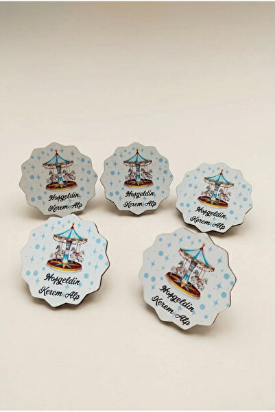 Atlıkarınca Erkek Bebek Ahşap Magnet