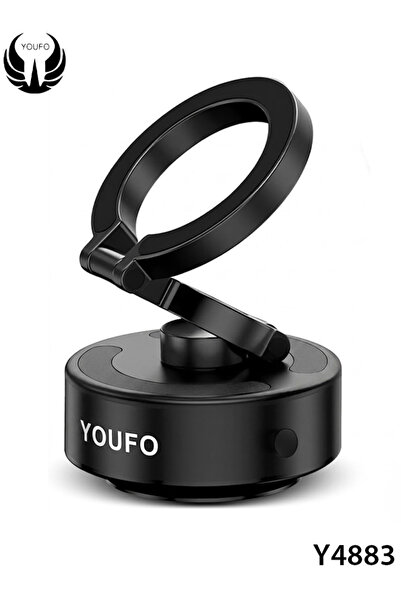 Youfo Y4883 Foldable Magnetic Phone Holder, Vacuum Suction Base, 360° Rotatio...