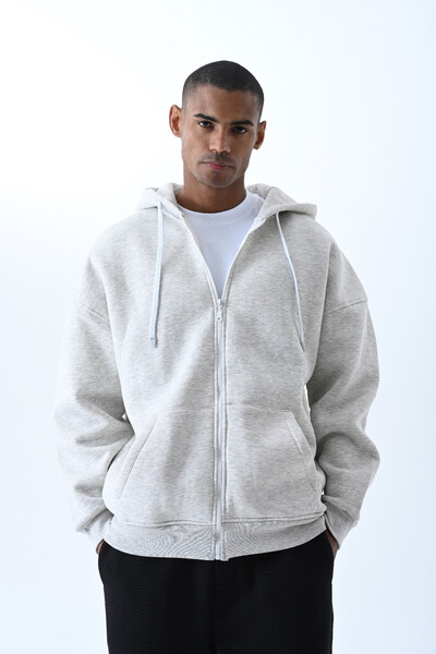 jaceyjace Basic Kapüşonlu Oversize Sweatshirt