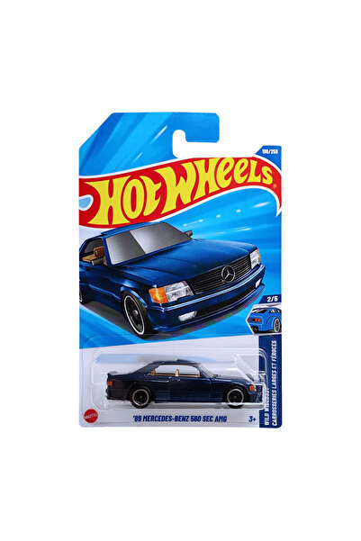 HOT WHEELS سيارة مرسيدس بنز 560 سيك موديل 89 ذات اللوحة الطويلة، سيارة لعبة م...