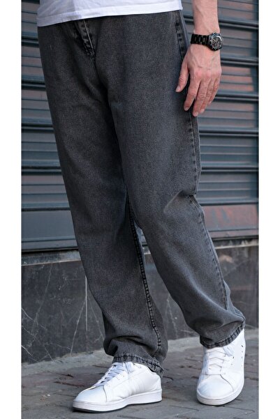green poll Men's Gray Relaxed Cut Baggy Pants
