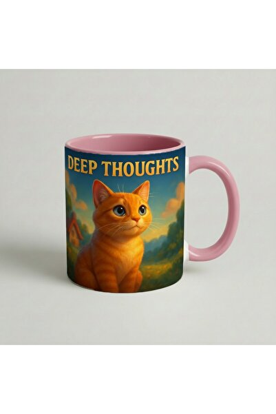 Petgifts Cana Cadou Personalizat Amuzanta Cu Mesaj Deep Thoughts - Ceramica 3...