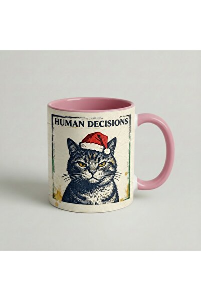 Petgifts Cana Cadou Personalizat Amuzanta Cu Mesaj Human Decisions - Ceramica...