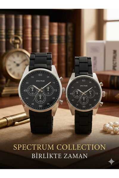 SPECTRUM PREMİUM Spectrum Silicone Cord Dear Couple Wristwatches Watch Box Gi...